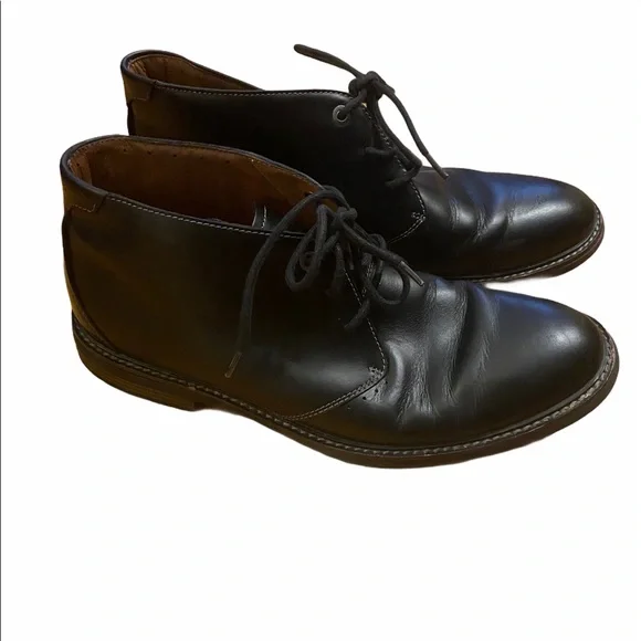 Clarks | Shoes | Clarks Black Leather Size Lace Up Boots  display picture 3